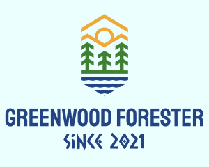 Mountain Forest River logo design