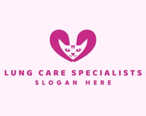 Cat Veterinary Heart logo design