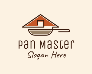 Pan - House Roof Frying Pan logo design