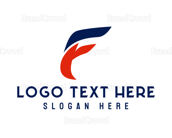 Logistics Transport Letter F Logo