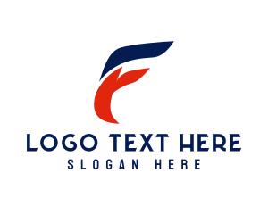 Initial - Logistics Transport Letter F logo design