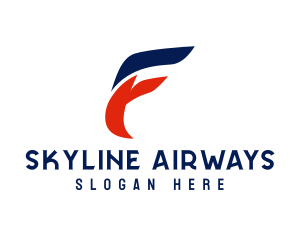 Airway - Logistics Transport Letter F logo design