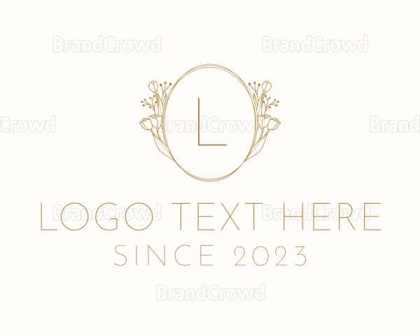 Floral Wreath Events Place Logo