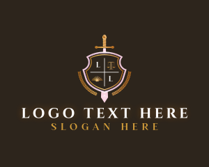 Notary - Law Shield Justice logo design
