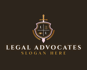 Law Shield Justice logo design