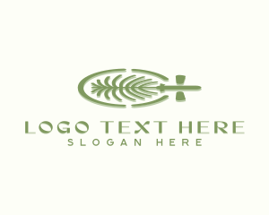 Island - Dubai Palm Island logo design