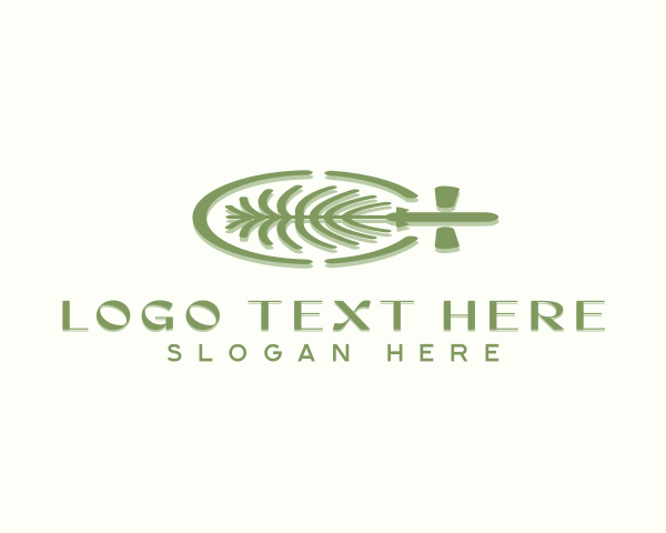 Island - Dubai Palm Island logo design