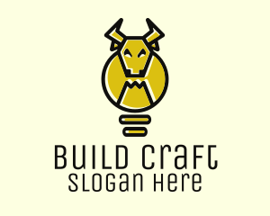 Bull Light Bulb logo design