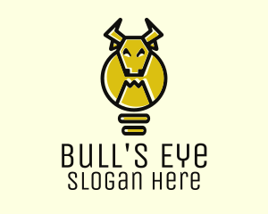 Bull Light Bulb logo design
