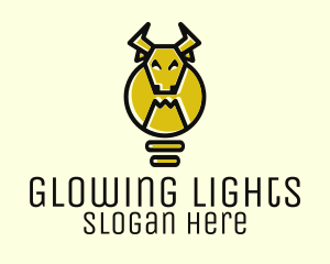 Bull Light Bulb logo design