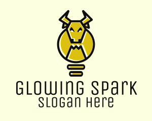 Bull Light Bulb logo design