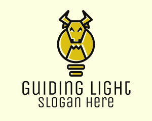 Bull Light Bulb logo design