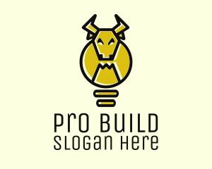 Bull Light Bulb logo design