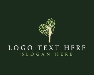 Vegetarian - Woman Tree Heart logo design