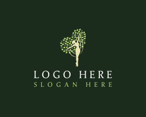 Arborist - Woman Tree Heart logo design