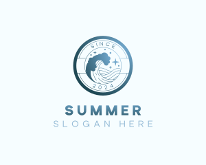 Beach Resort Tourism logo design