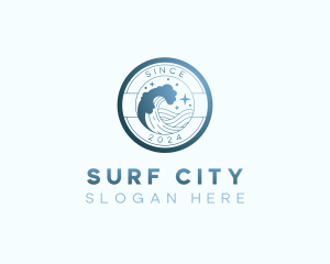 Beach Resort Tourism logo design