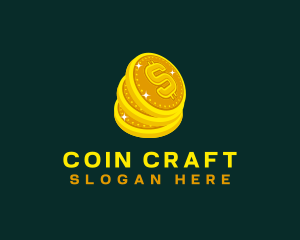 Money Dollar Coin logo design