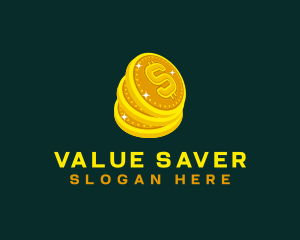 Cost - Money Dollar Coin logo design