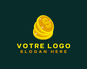 Accountant - Money Dollar Coin logo design