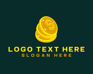 Stack - Money Dollar Coin logo design