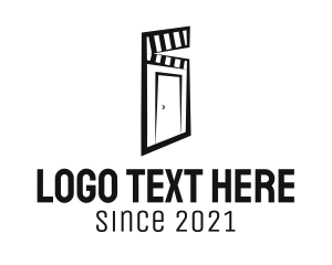Movie - Film Door Clapper logo design