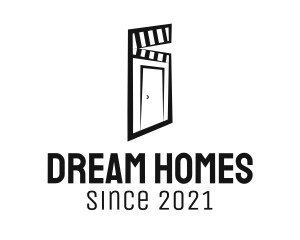 Video Stream - Film Door Clapper logo design