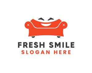 Orange Smiling Sofa logo design