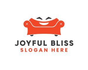 Orange Smiling Sofa logo design