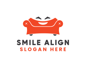 Orange Smiling Sofa logo design