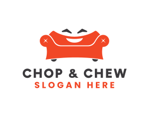 Chair - Orange Smiling Sofa logo design