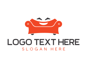 Joy - Orange Smiling Sofa logo design