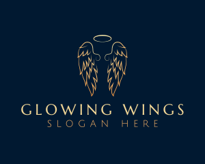 Halo Angel Wings logo design