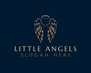 Halo Angel Wings logo design