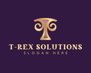 Luxury Boutique Letter T logo design