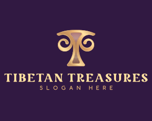 Luxury Boutique Letter T logo design