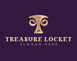 Luxury Boutique Letter T logo design