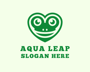 Green Frog Heart logo design