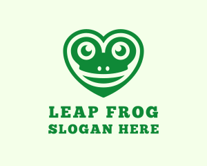 Green Frog Heart logo design