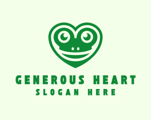 Green Frog Heart logo design