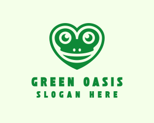 Green Frog Heart logo design