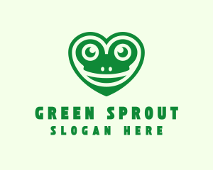 Green Frog Heart logo design