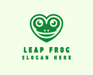 Green Frog Heart logo design