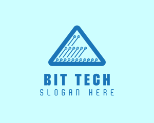 Triangle Tech Circuit logo design