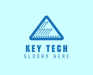 Triangle Tech Circuit logo design