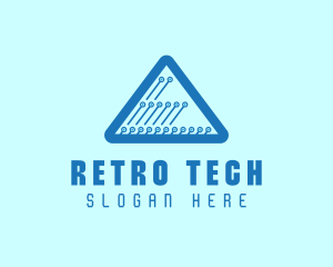 Triangle Tech Circuit logo design