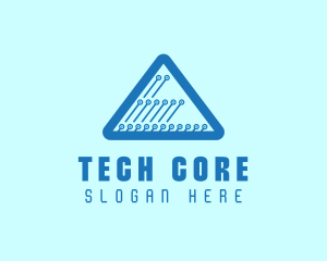 Triangle Tech Circuit logo design