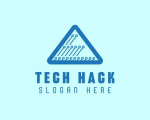 Triangle Tech Circuit logo design