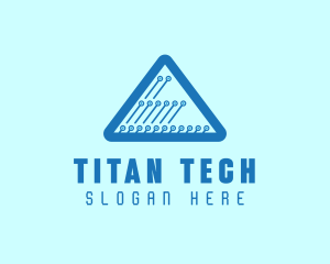 Triangle Tech Circuit logo design