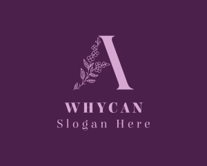 Purple Floral Letter A  Logo